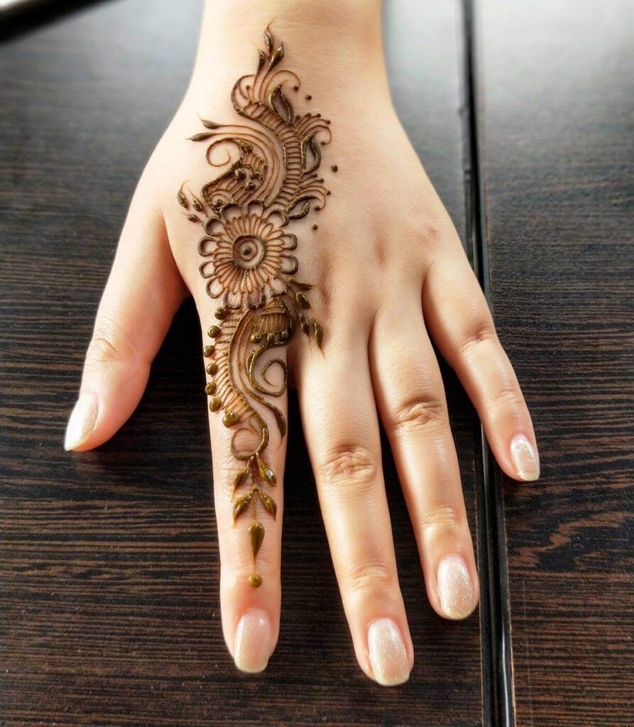 Beautiful One Finger Mehndi... - Mehndi Designs By Maryam | Facebook