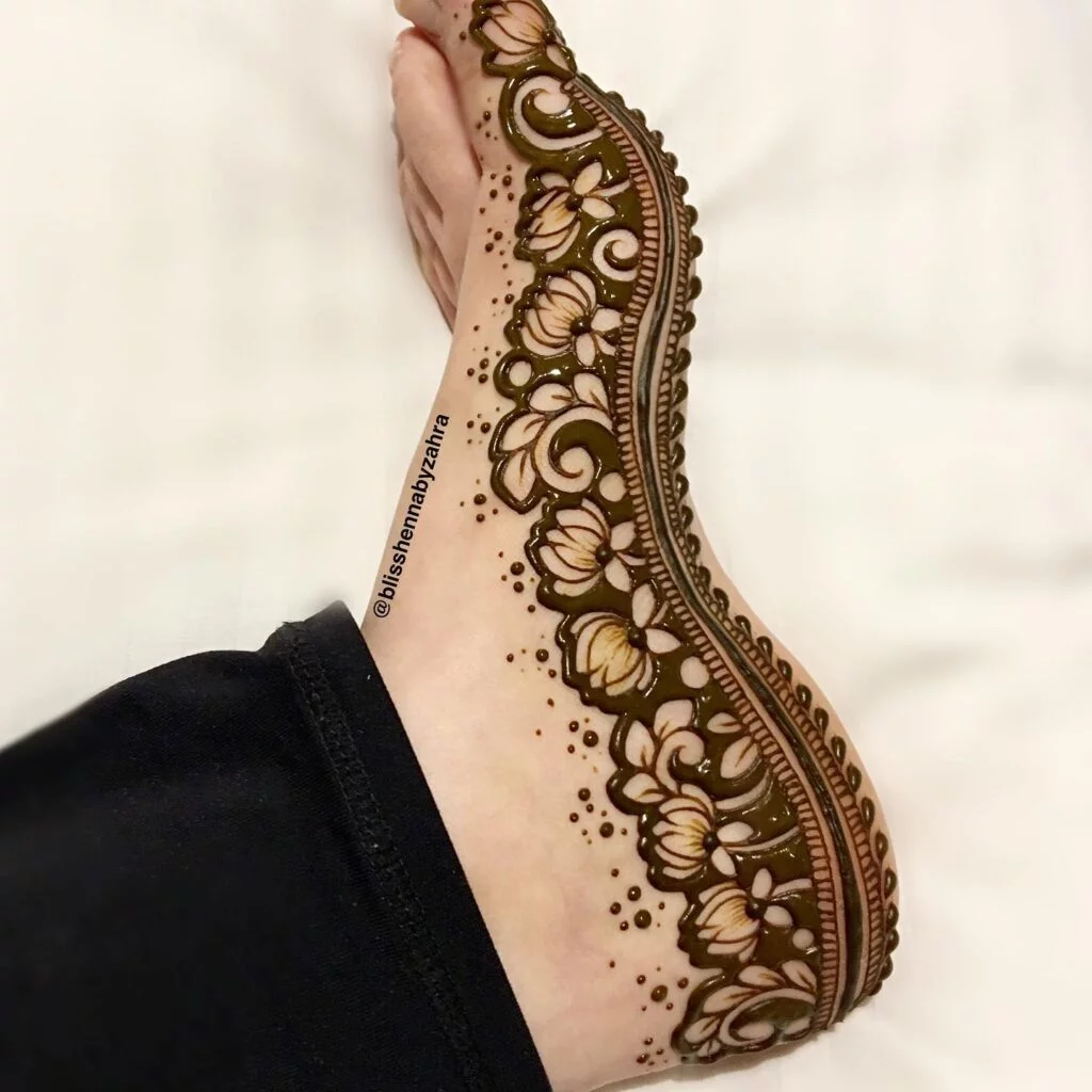 Leg Mehndi Designs for Teej