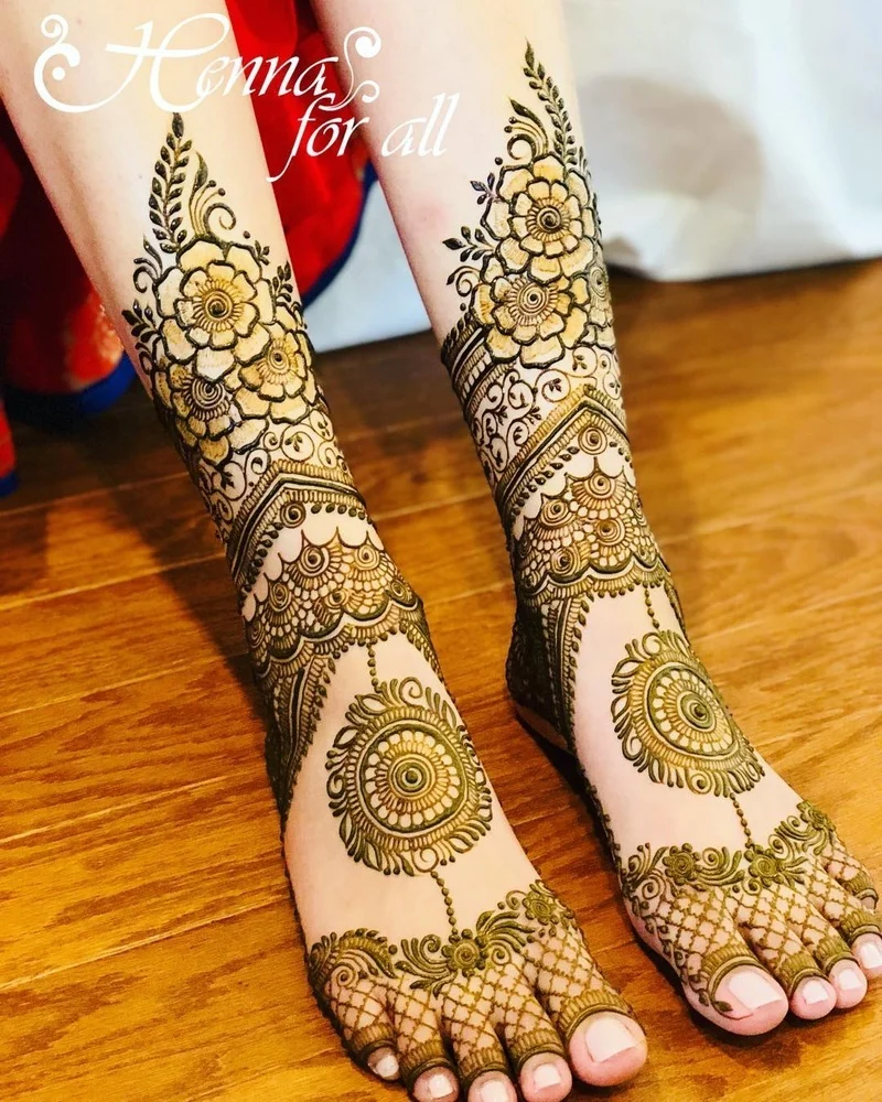 Engagement Leg Mehndi Design