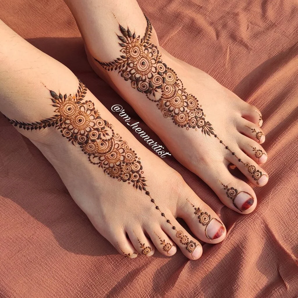 Leg Mehndi Designs for Beginners
