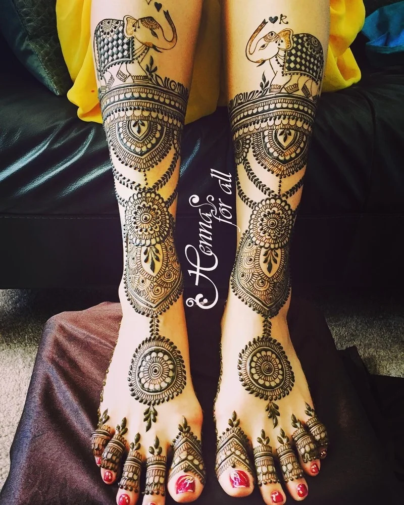 Dulhan Leg Mehndi Design